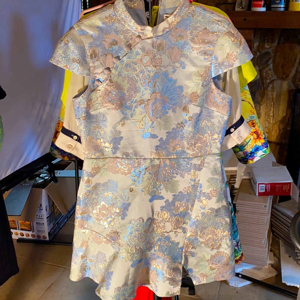 Oriental Jacquard Dress